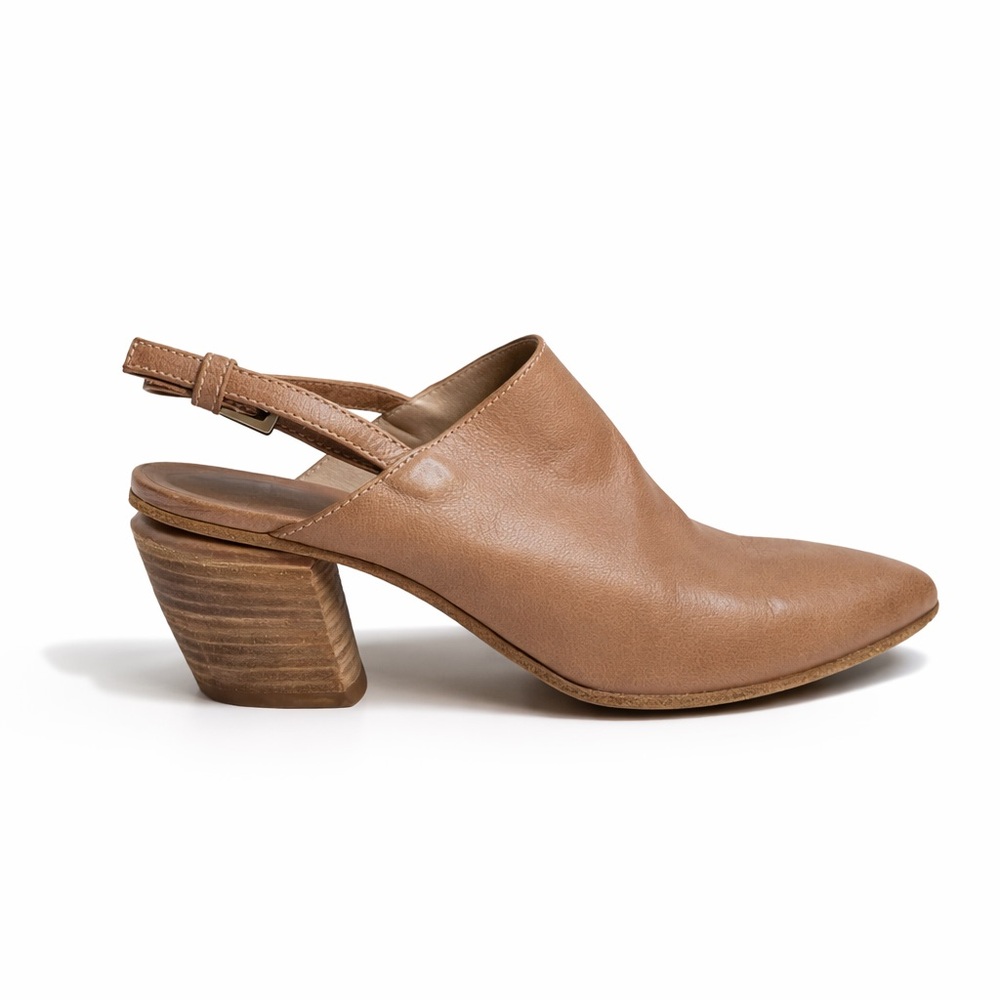 OFFICINE CREATIVE Italy Tan Leather Slingback Mules EU37.5